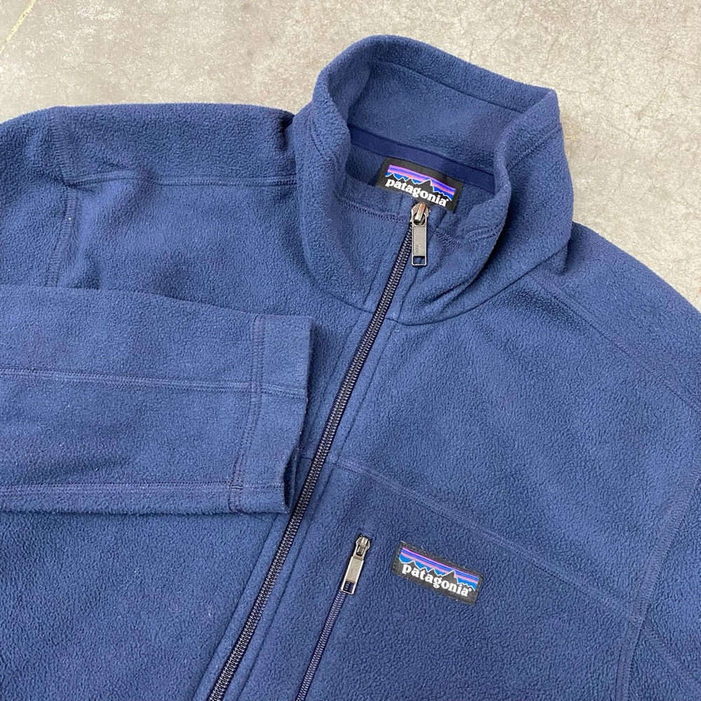 Patagonia Fleece Jacket Full Zip Navy Blue Men’s Small Synchilla Style
